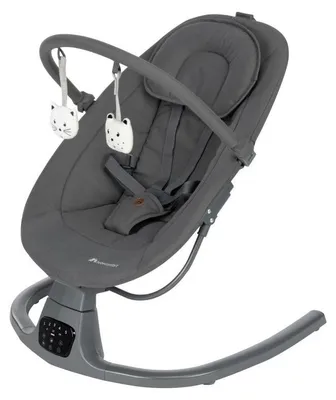 Produktbild von Bebeconfort Melilo Babyschaukel, Automatische Bewegungserkennung, Lieder und Klänge, Verstellbare Rückenlehne, Mineral Graphite