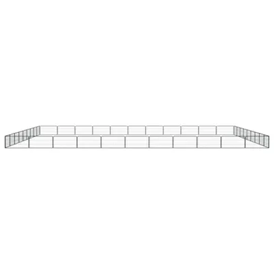 Immagine prodotto di Box Cani 40 Pannelli Nero 100x50 cm Acciaio Verniciato Polvere