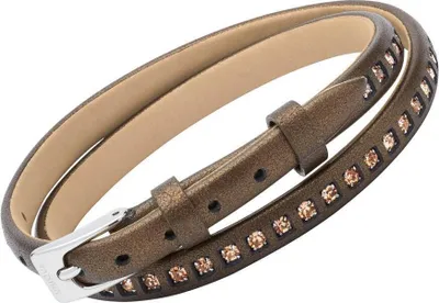 Produktbild von Unique Lederarmband in Braun Schimmer Zirkonia