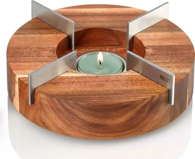 Produktbild von AdHoc TK51 Holz Teekannen-Stövchen Tuto 16 cm | Akazienholz | Edelstahl