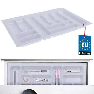 Obrázok produktu pre KOTARBAU® Organizér do zásuvky na príbory pre zásuvku na kuchynské príbory biely 730x490mm