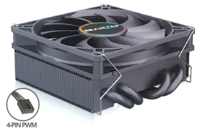 Produktbild von BRAINZAP ITX CPU Kühler 45 mm 4-PIN PWM 130W TDP Fan Lüfter Intel LGA 1150 1151 1155 1156 1200 1366 2011 1700 - AMD AM2 AM3 AM4 AM5 FM1 FM2