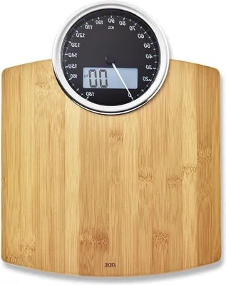 Produktbild von Elektronische Personenwaage - Analoge Meting - 180 kg Fassung - Inklusive Batterie - Braun