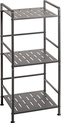 Produktbild von HAKU Regal Badregal anthrazit - Metall, B/H/T: 33x74x28 cm
