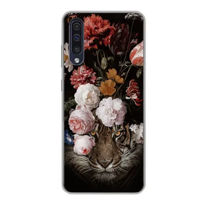 Produktbild von MuchoWow® Handyhülle Schutzhülle Hülle für Samsung Galaxy A30s Blumen - Jan Davidsz de Heem - Tiger - Gemälde - Stillleben - Alte Meister Silikon Softcase Handy Hülle - Karteninhaber