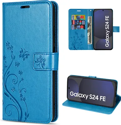 Produktbild von Samsung Galaxy S24 FE Hülle - Handyhülle Wallet Case Flip Cover Tasche Blau