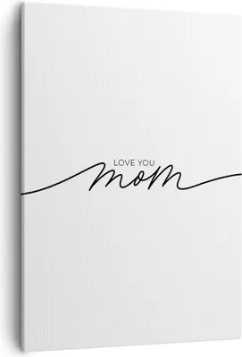 Produktbild von Bild auf Leinwand - Leinwandbild - Einteilig - Ich liebe dich Mama - 50x70cm - Wand Bild - Wanddeko - Wandbilder - Leinwanddruck - Wanddekoration - Leinwand bilder - Wandbild - PA50x70-4794