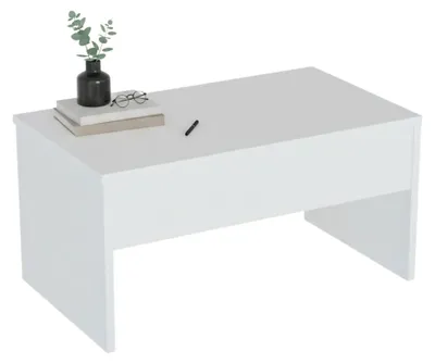 Produktbild von Dmora Couchtisch Marinone 90x45x52h cm Weiß, rechteckiges Fach