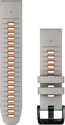 Garmin 010-13280-02 Quickfit Silikonband 22 mm Nebelgrau/Glutorange 1