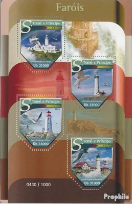 Produktbild von Briefmarken Sao Tome e Principe 2015 Mi 6440-6443 Kleinbogen (kompl. Ausgabe) postfrisch Leuchttürme