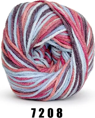 Produktbild von YarnArt Jeans Crazy (50g/160m) 7208 rotblauschwarz