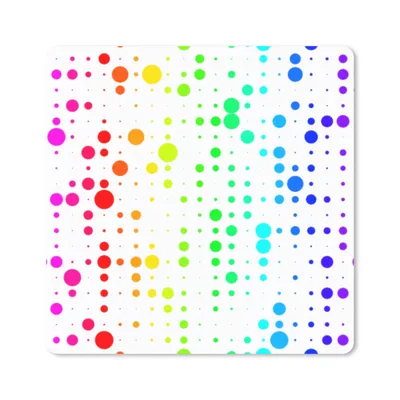 Produktbild von MuchoWow® Mauspad Mousepad Regenbogen - Muster - Konfetti - Neon 20x20 cm - Mousepads - Maus Mat - Pad - Mausunterlage - Desk Mat - Bureauartikeln