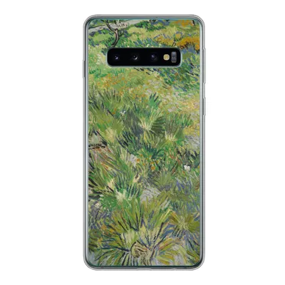 Produktbild von MuchoWow® Handyhülle Schutzhülle Hülle für Samsung Galaxy S10 Grasige Wiese mit Blumen und Schmetterlingen - Vincent van Gogh Silikon Softcase Handy Hülle - Handytasche