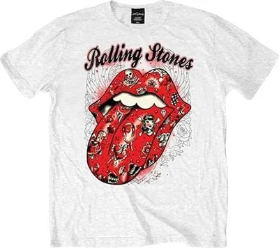 Obrázok produktu pre The Rolling Stones Tattoo Flash White M Tričko