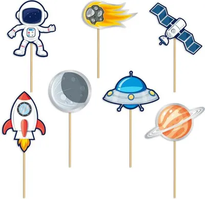 Immagine prodotto di KOSMOS Decorazioni per muffin per feste di compleanno, 7 pezzi