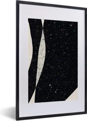 Produktbild von MuchoWow® Gerahmtes Poster Abstrakt - Minimalismus - Design 40x60 cm - Poster mit Schwarzem Bilderrahmen Wandposter Rahmen Foto Bilder - Poster in Rahmen