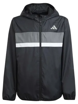 Produktbild von adidas Uni Kids TIBERIO WINDBREAKER, black/grey four/white, 13-14 Years