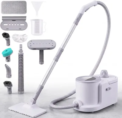 Immagine prodotto di Pulitore a vapore con caldaia ad alta pressione - Potenza: 2000 W - Capacità: 1,9 litri - Pressione del vapore: 4,5-5 bar - Colore: bianco