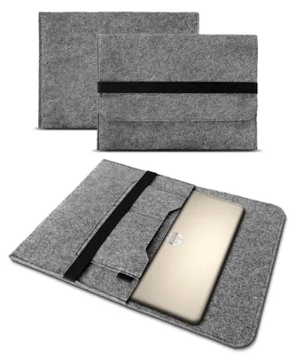 Produktbild von Sleeve Hülle HP Chromebook x360 14 Tasche Filz Notebook Schutzhülle Case CoverFarben:Grau