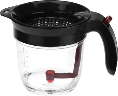 Produktbild von Öl-Wasser-Abscheider – 1000 ml Fassungsvermögen – Ausgestattet mit Filter und Ölauslauf per Knopfdruck, ideal für gesunde Saucen und Suppen