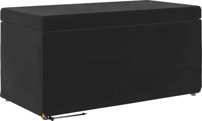 Immagine prodotto di Pouf Nero 81 x 41 x 40 cm Velluto e Legno Ingegnerizzato