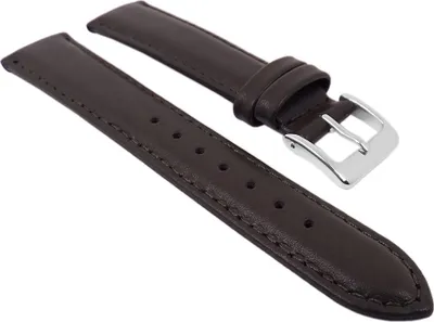 Produktbild von Uhrenarmband Leder Seidenkalb XL dunkelbraun 27497S, Stegbreite:16mm