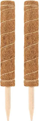 Produktbild von 2 Stück 50 cm Kokosfaser-Moosstangen, Pflanzenstützen, Totempfähle für alle Zimmerkletterpflanzen