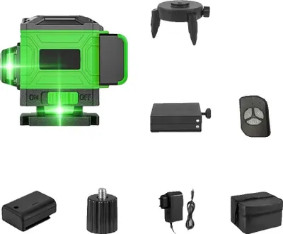 Zdjęcie produktu dla Poziomica laserowa, funkcja samopoziomowania, projekcja linii 3 x 360, 8 linii