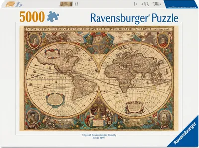 Produktbild von Ravensburger Puzzle 17411 - Historische Weltkarte - 5000 Teile Puzzle für geschichtsinteressierte Puzzle-Fans ab 14 Jahr