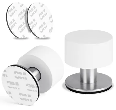 Productafbeelding van Deurstopper - RVS 304 - Rubber - Zelfklevend - 2 stuks