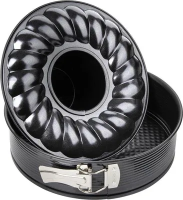 Immagine prodotto di Teglia a forma di molla con base tubolare piatta, nero metallizzato, 26 cm Ø - alta qualità