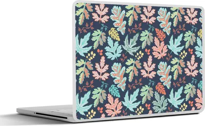 Produktbild von MuchoWow® Laptop Aufkleber Sticker Cover Blätter - Muster - Barock 31x22.5 cm - Laptop-Deko