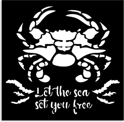 Image de STAMPERIA Métisse Schablone STENCIL 3D 12x12cm Silent Sea Krabbe