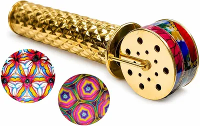 Productafbeelding van Triple wheel brass caleidoscoop een fusie - Elegantie en kunst maakt talloze ontwerpen door