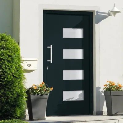 Produktbild von Haustür Aluminium und PVC Anthrazit 100x200 cm , Haustüren Design 2024