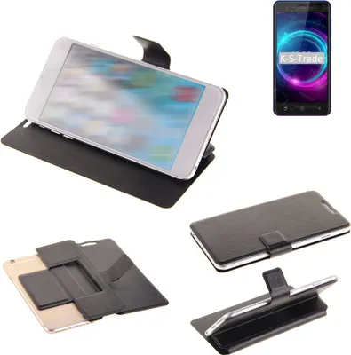 Produktbild von K-S-Trade Schutzhülle kompatibel mit BQ Mobile BQ-5046L Choice LTE Schutzhülle Flip Cover Klapphülle Wallet Case Slim Handyhülle bookstyle schwarz