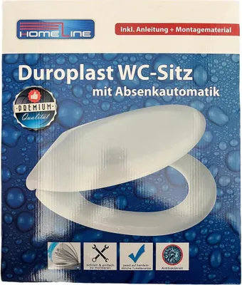 Produktbild von Homeline WC-Sitz mit Absenkautomatik, Duroplast weiß, Antibakteriell, einfache Montage