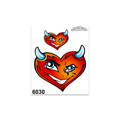 Produktbild von Sticker Herz Diavoletto 10x12cm