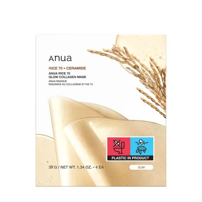 Obrázok produktu pre Anua Rice 70 Glow Collagen Mask 38 g - kolagénová hydrogélová maska na tvár