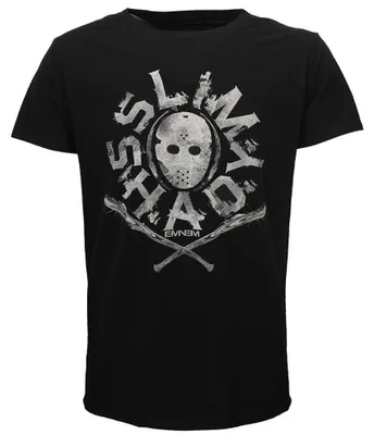 Zdjęcie produktu dla Koszulka z motywem kijem baseballowym z kolcami i maską Slim Shady Eminema – rozmiar XL