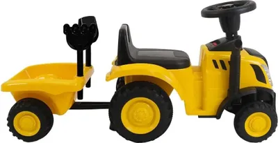 Produktbild von Bandits & Angels Kinderauto CAT Traktor mit Anhänger ab 1 Jahr - Gelbes Kinderauto - Kinderauto für Jungen - Caterpillar