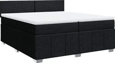 Produktbild von vidaXL Boxspringbett mit Matratze Schwarz 200x200 cm Stoff
