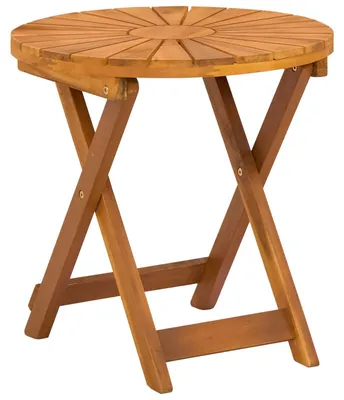 Immagine prodotto di Tavolino da bistrot in legno massello di acacia, naturale, dimensioni 45 x 45 cm