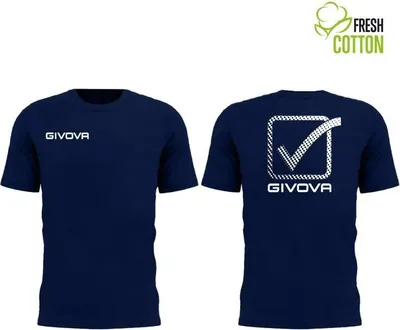 Immagine prodotto di T-shirt in cotone Givova Cubo Blu Navy