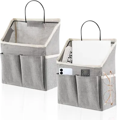 Produktbild von Hängender Organizer 3 Fächer, wasserdicht, faltbar, Baumwollcanvas, für Schlafzimmer