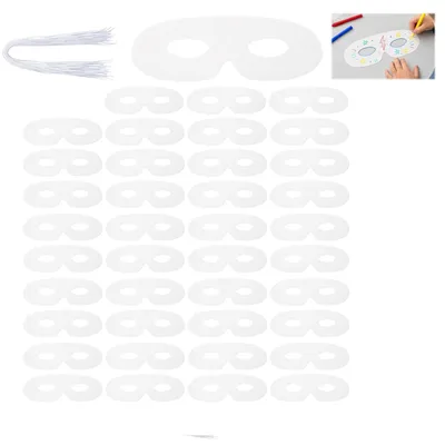 40 weiße Papiermasken zum Bemalen für Kinder & Erwachsene