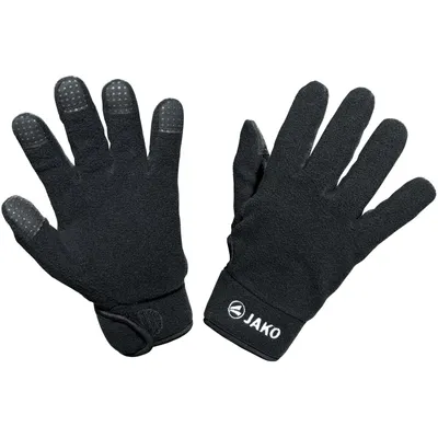 Image de Jako Fleece Gants De Joueur Hommes - Noir  | Taille: 8