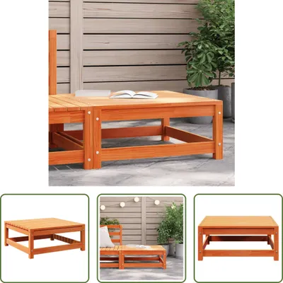 Produktbild von The Living Store Gartenhocker Wachsbraun 70x70x30 cm Massivholz Kiefer
