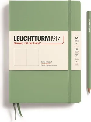 Zdjęcie produktu dla Leuchtturm 361585, Monochromatyczny, Zielony, A5, 251 ark., 80 g/m², Twarda okładka
