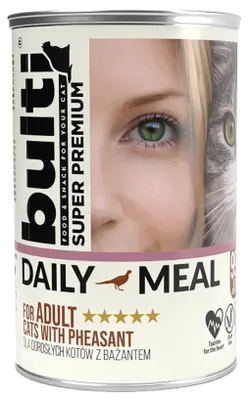 Obrázek produktu pro Krmivo pro kočky – vlhké krmivo pro kočky – Daily Meal Fasan – 400 g krmiva pro kočky Baant